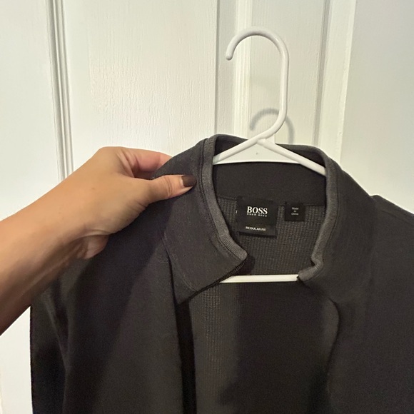 Boss Hugo Boss Men's Cotton zip-up sweatshirt with structured front Size s - Picture 6 of 8